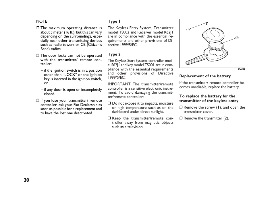 FIAT Sedici User Manual | Page 21 / 266