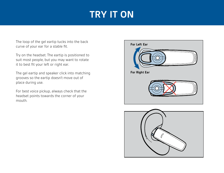 Try it on | Plantronics M55 User Manual | Page 4 / 7