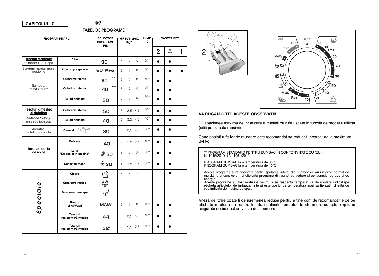 Speciale | Candy GO4 F106__L1-S User Manual | Page 19 / 41 | Original mode