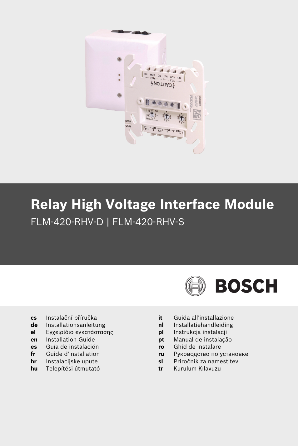 Bosch FLM-420-RHV Relay High Voltage Interface Modules User Manual | 44  pages | Original mode