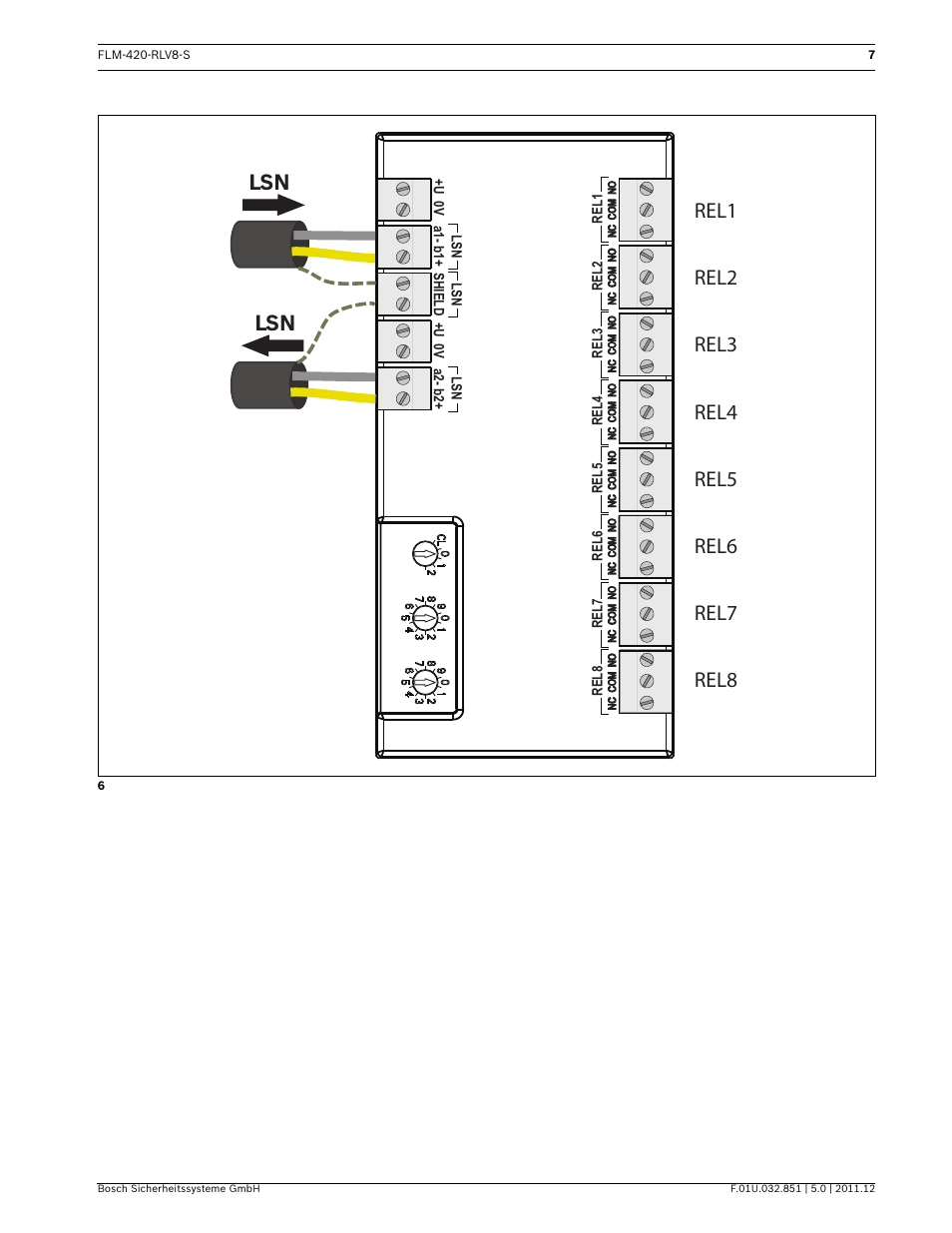 Bosch FLM-420-RLV8-S Octo-relay Interface Module Low Voltage User Manual |  Page 7 / 24