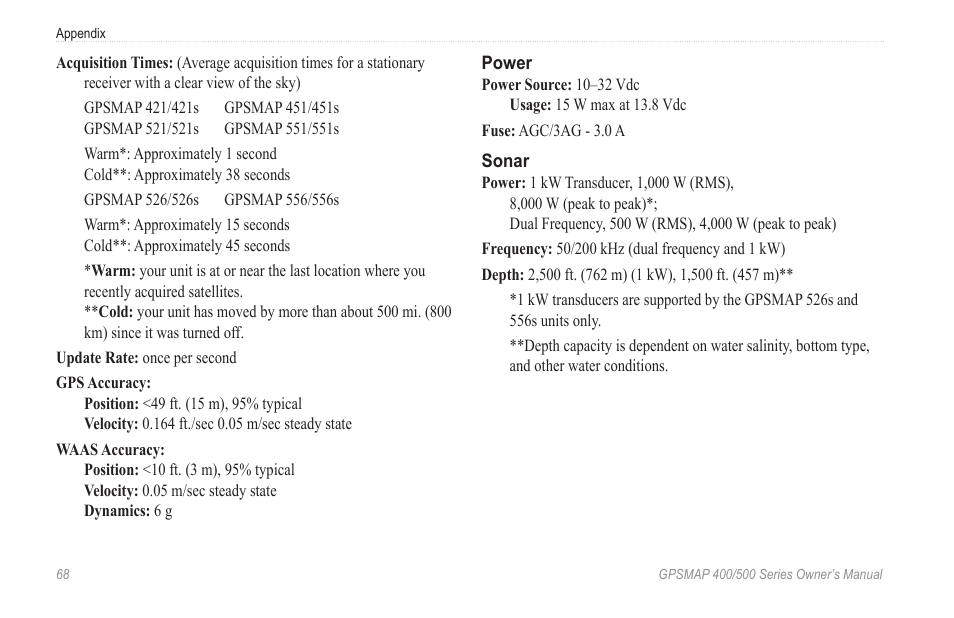 Garmin GPSMAP 526s User Manual | Page 74 / 84