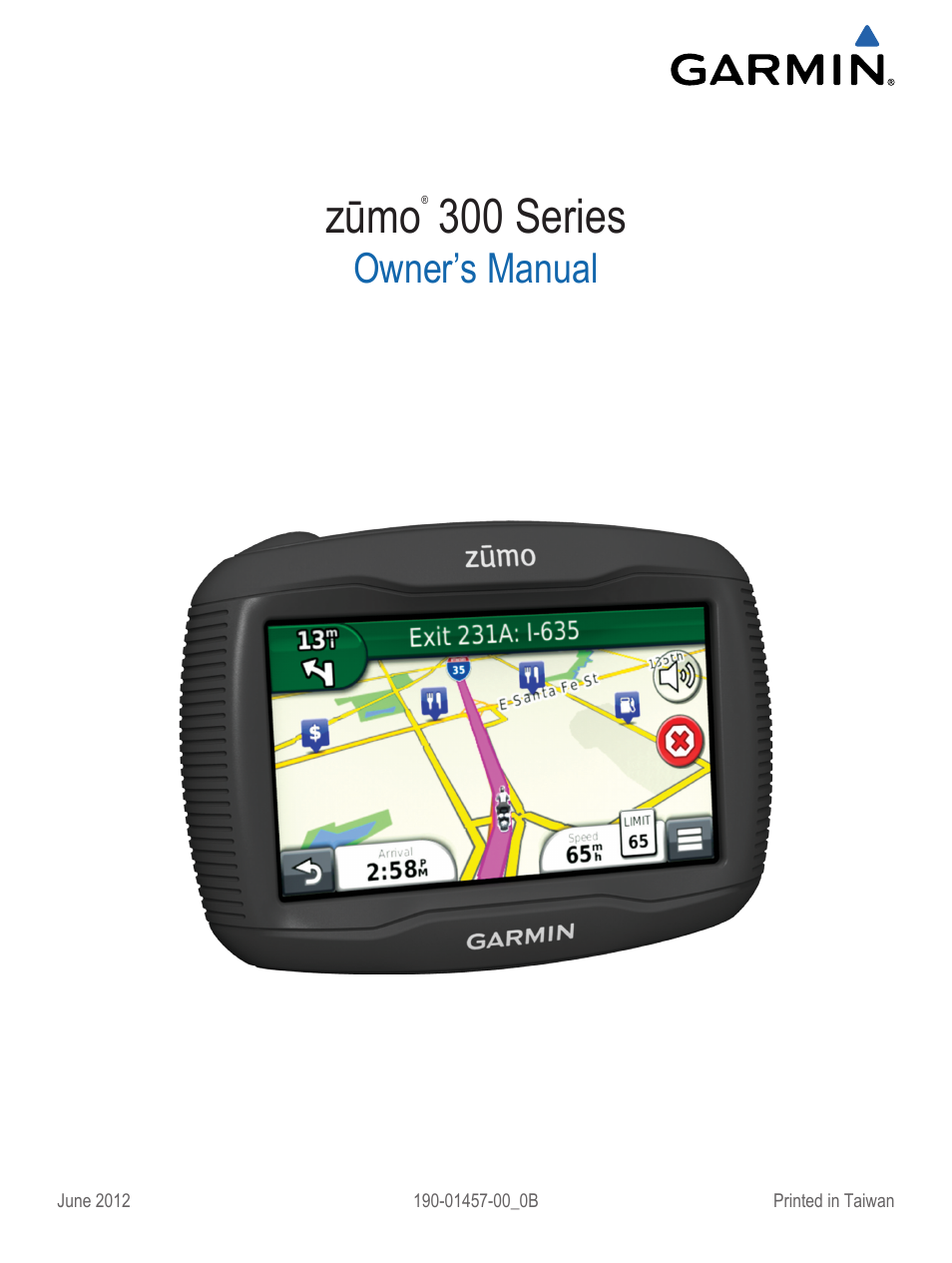 Garmin zumo 350LM User Manual | 24 pages