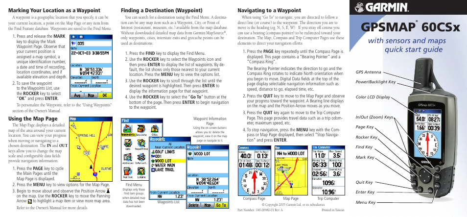 Garmin GPSMAP 60CSx User Manual | 2 pages
