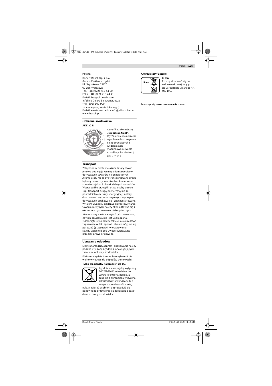 Bosch AKE 30 LI User Manual | Page 195 / 375 | Original mode
