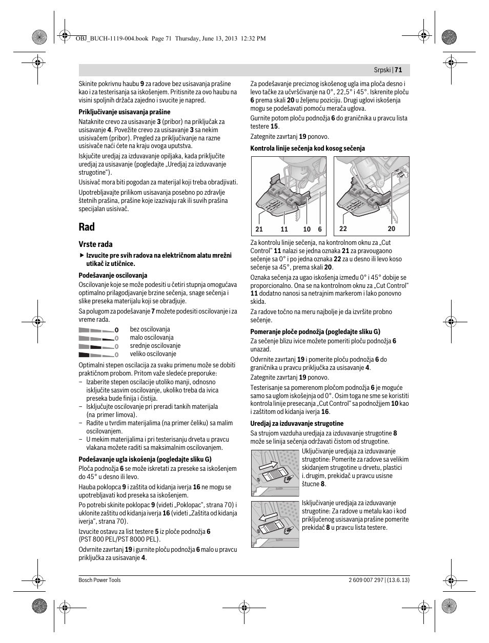 Bosch PST 750 PE User Manual | Page 71 / 103 | Original mode | Also for: PST  800 PEL, PST 8000 PEL