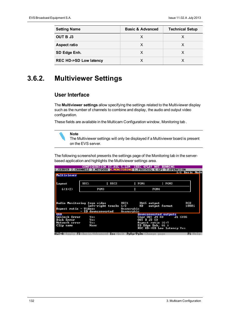 Multiviewer settings, User interface | EVS XT2 Version 11.02 - July 2013  Configuration Manual User Manual | Page 140 / 220