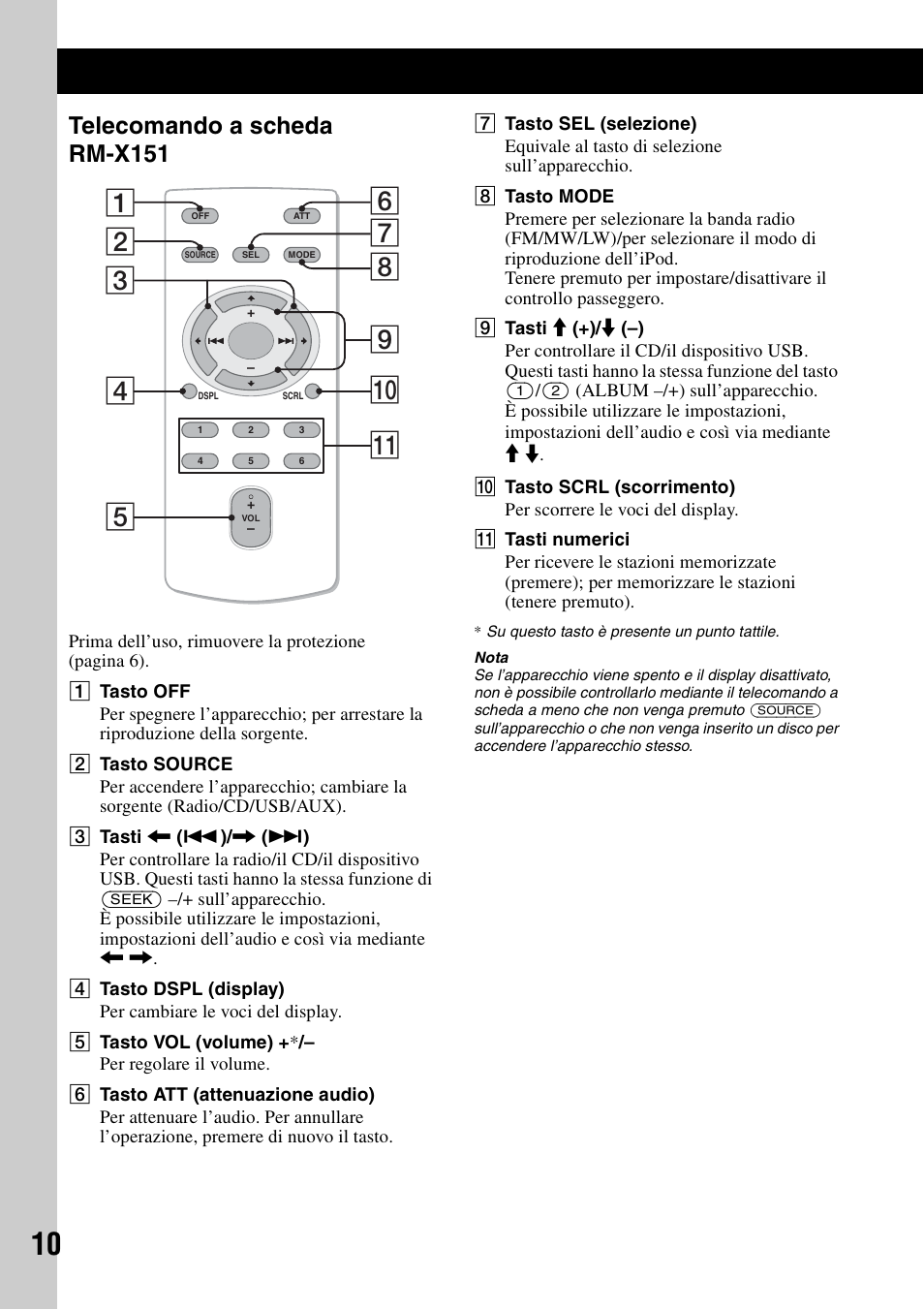 Telecomando a scheda rm-x151 | Sony CDX-GT640UI User Manual | Page 92 / 140  | Original mode