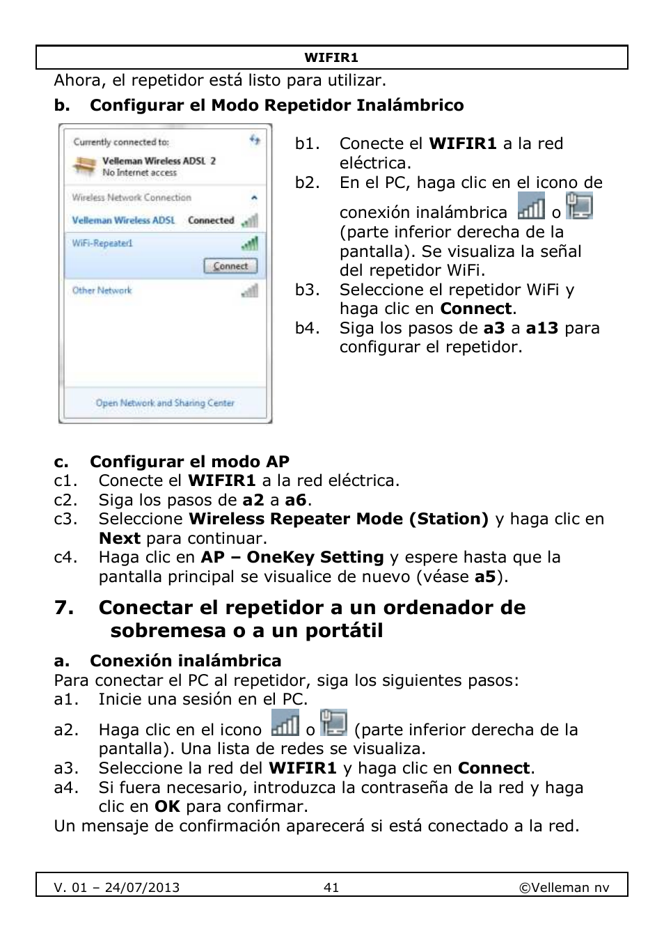 Velleman WIFIR1 User Manual | Page 41 / 55