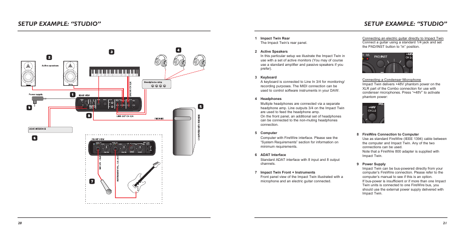 Setup example: “studio | TC Electronic Impact Twin User Manual | Page 12 /  24