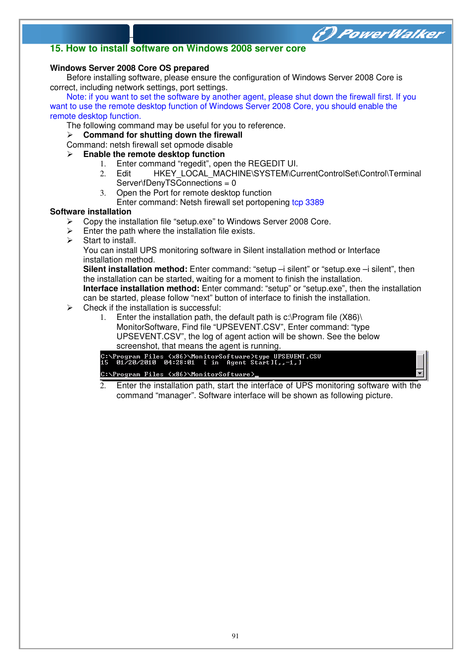 PowerWalker WinPower Software V.4.3.0.1 Manual User Manual | Page 91 / 109