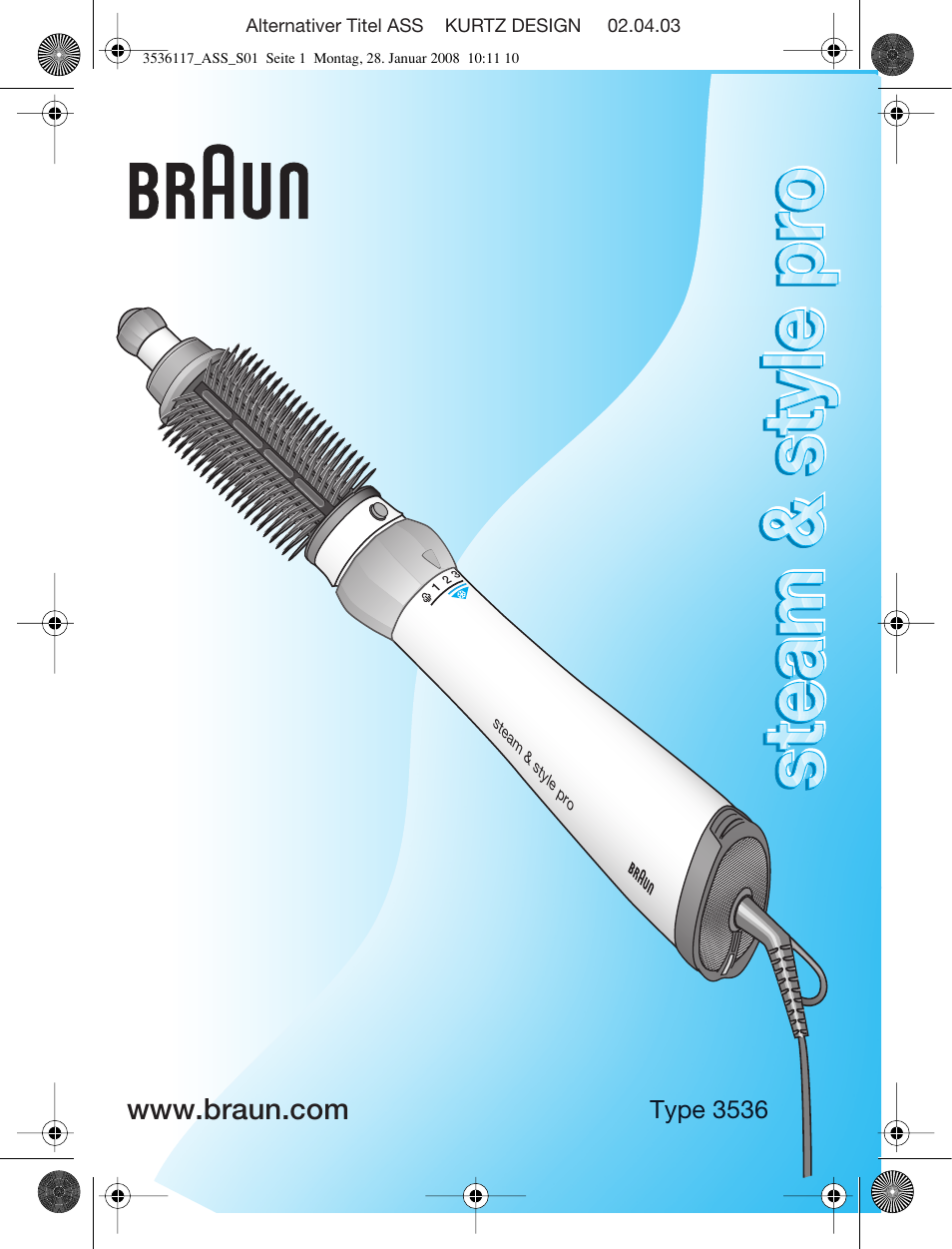 Braun ASS1000 Steam & Style Pro User Manual | 58 pages | Also for: ASS1000  steam&style pro