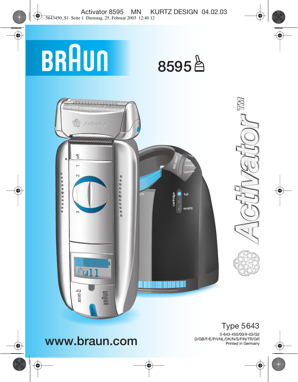 Braun Clean & Charge (Activator) User Manual | 99 pages