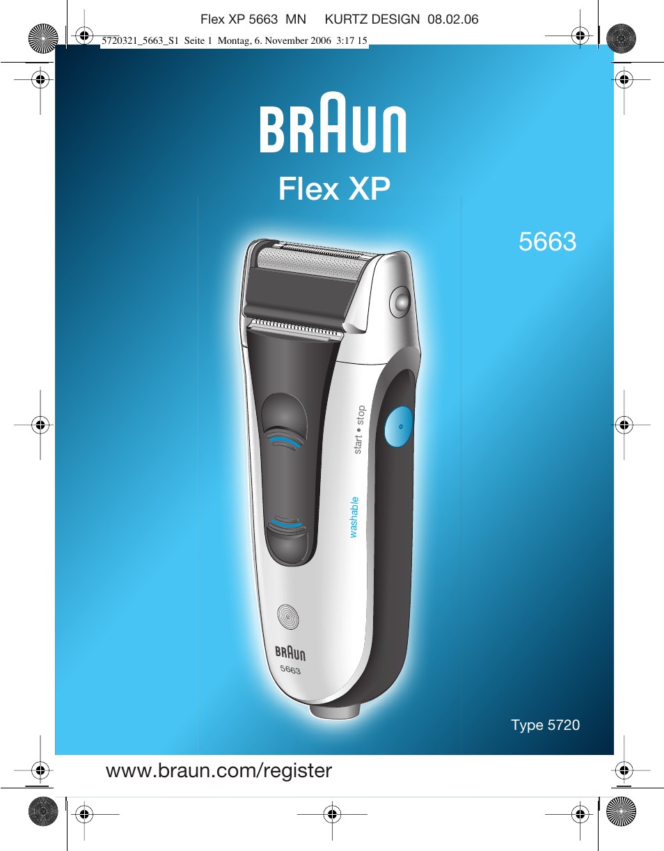 Braun 5663 Flex XP User Manual | 33 pages
