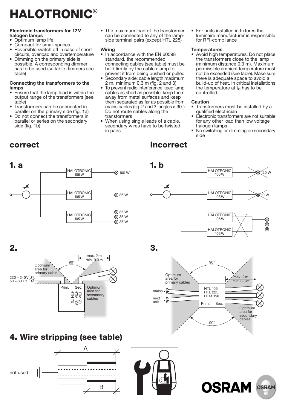OSRAM HALOTRONIC-COMPACT – HTM, HTN User Manual | 2 pages
