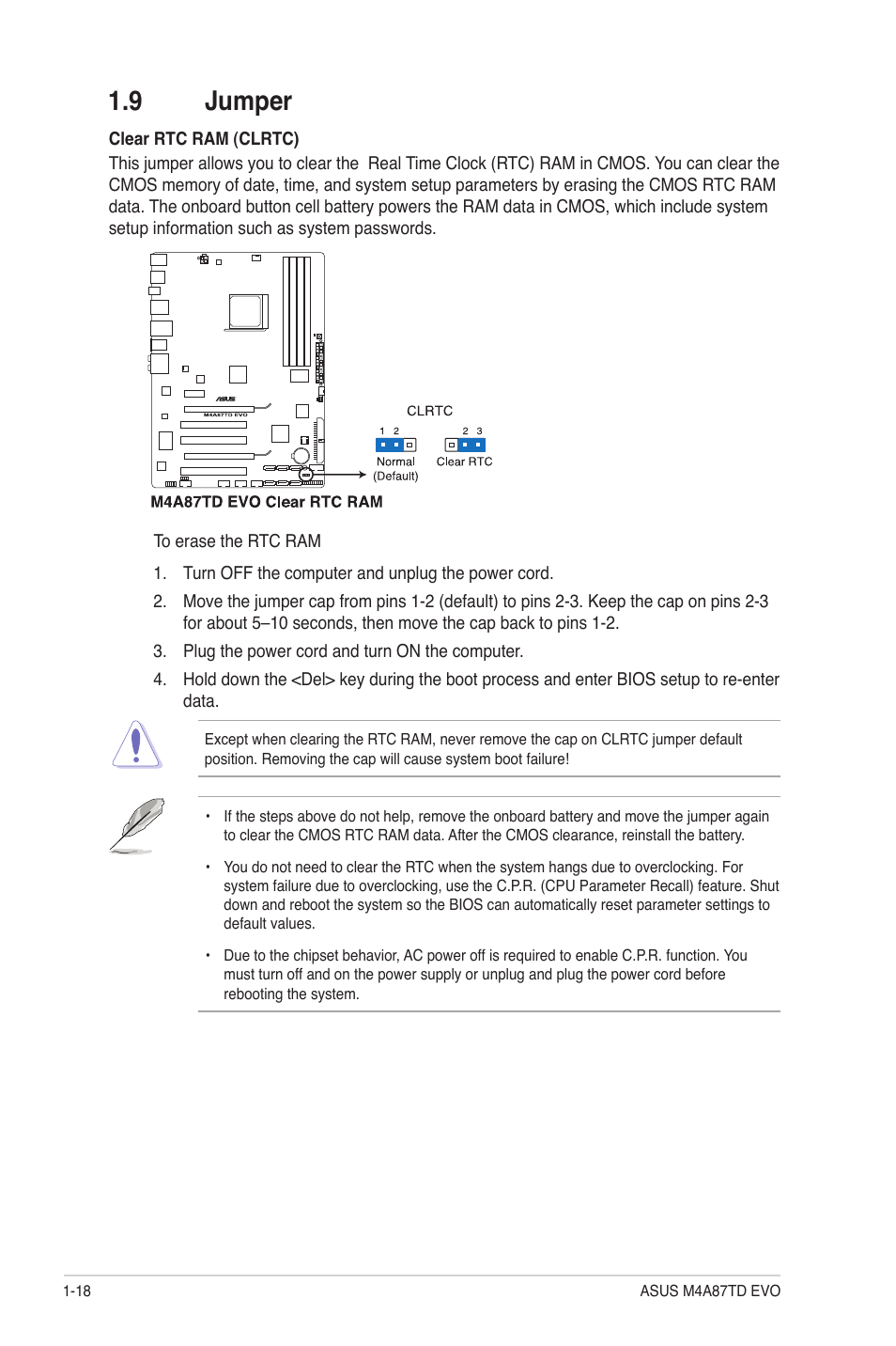 9 jumper | Asus M4A87TD EVO User Manual | Page 30 / 76
