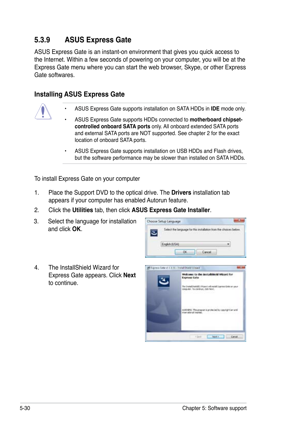 9 asus express gate, Asus express gate -30 | Asus P5QL PRO User Manual |  Page 134 / 148