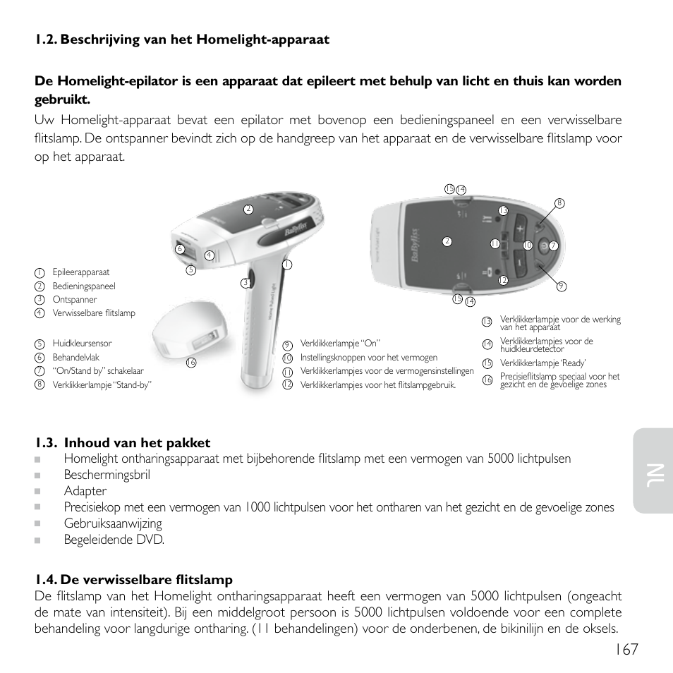 Babyliss G920E Homelight Face & Body User Manual | Page 165 / 224