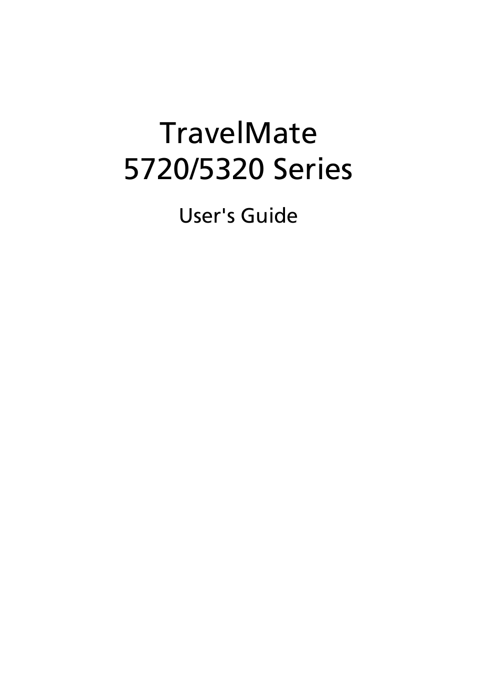 Acer TravelMate 5720 User Manual | 96 pages | Also for: TravelMate 5320