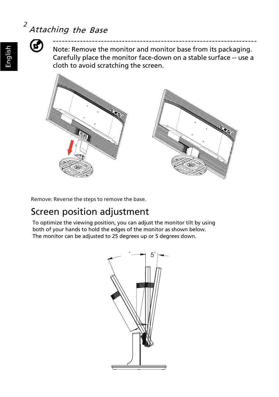 acer k272hul monitor stand