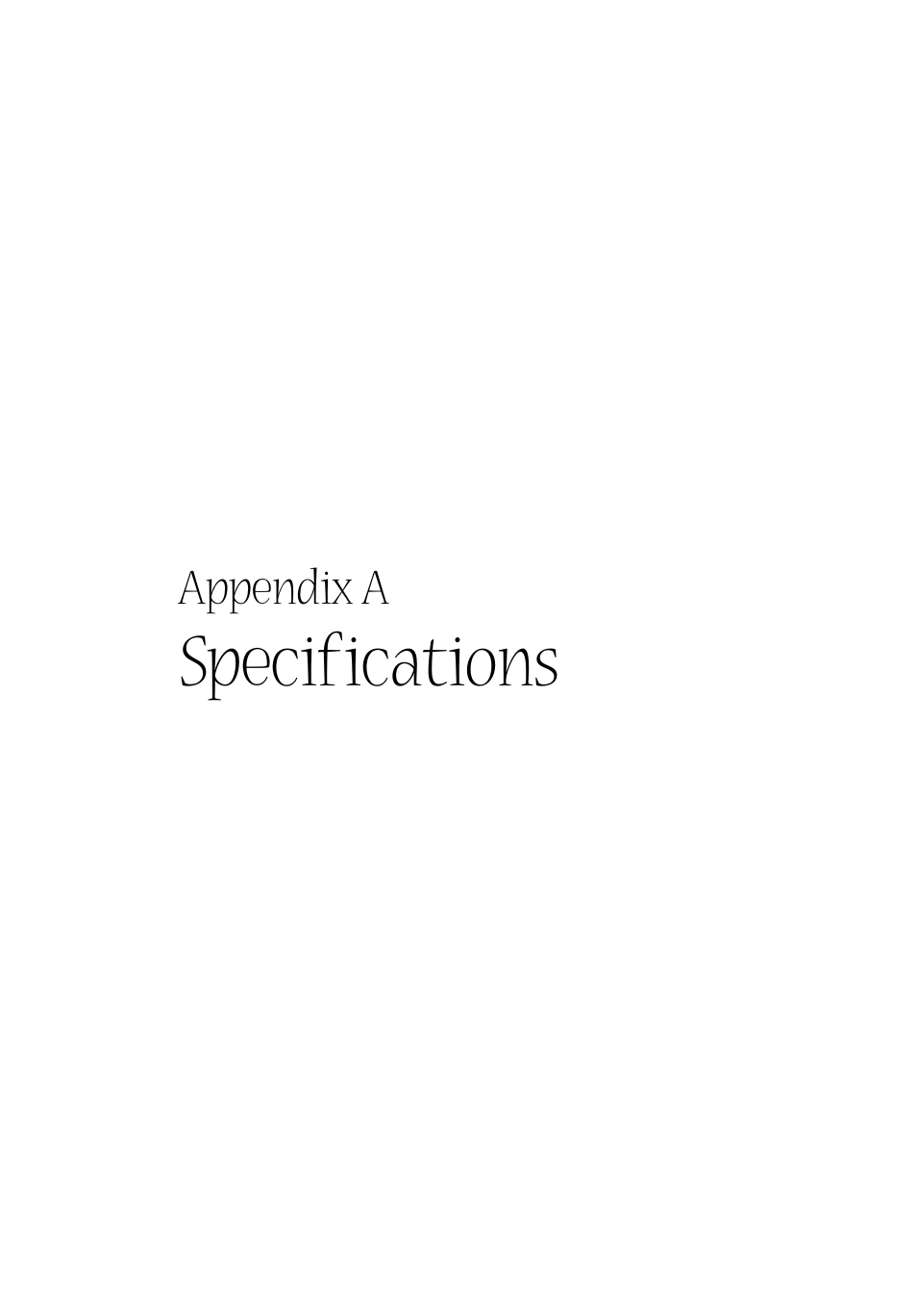 Appendix a specifications, Specifications | Acer Aspire 1800 User Manual |  Page 93 / 114