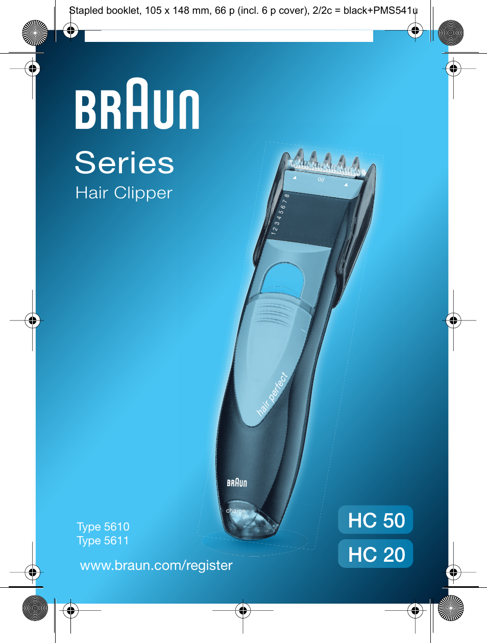 Braun HC20 Hair Perfect User Manual | 62 pages | Also for: HC50 Hair Perfect