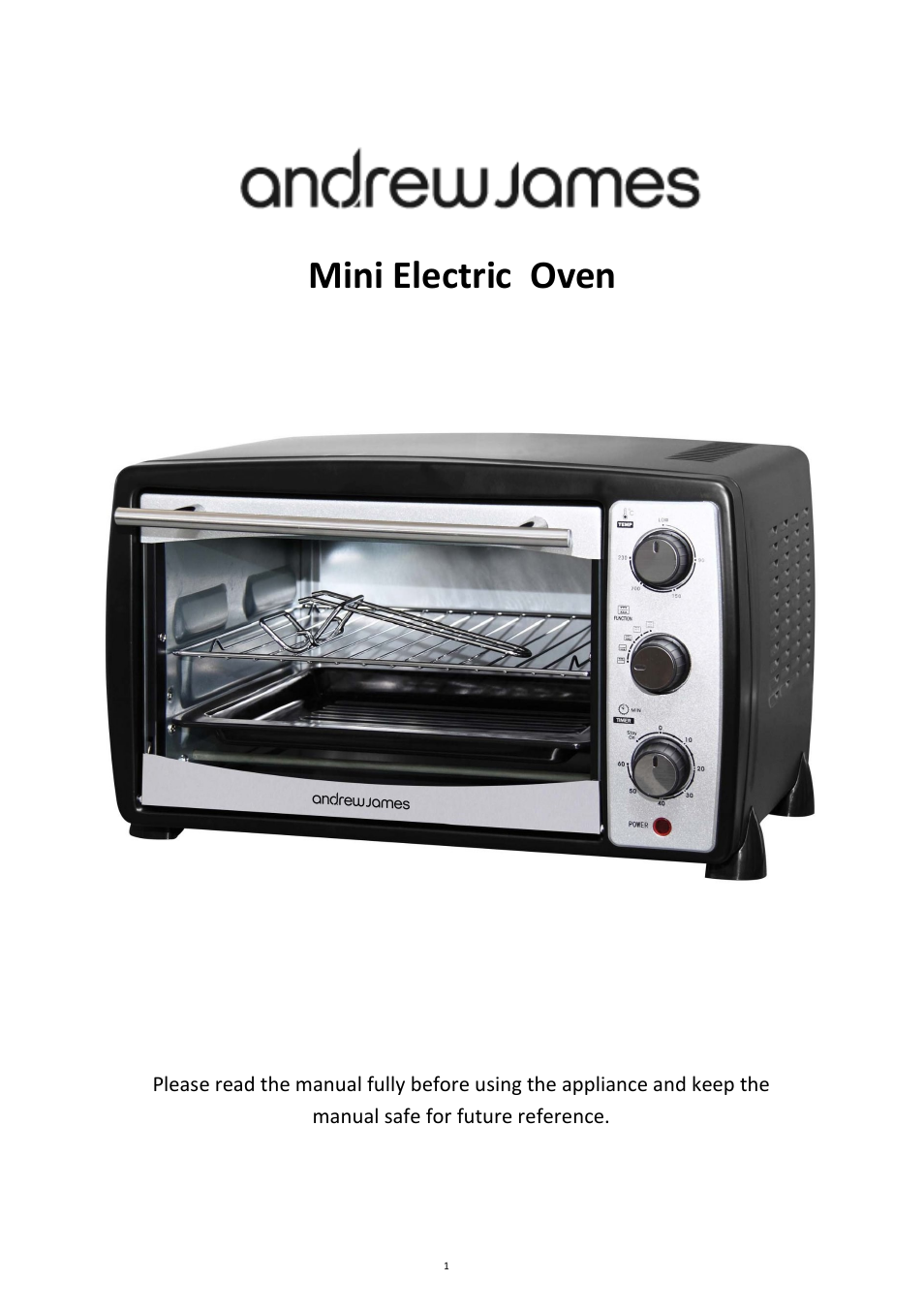 Andrew James AJ000299 Mini Oven and Grill User Manual | 11 pages