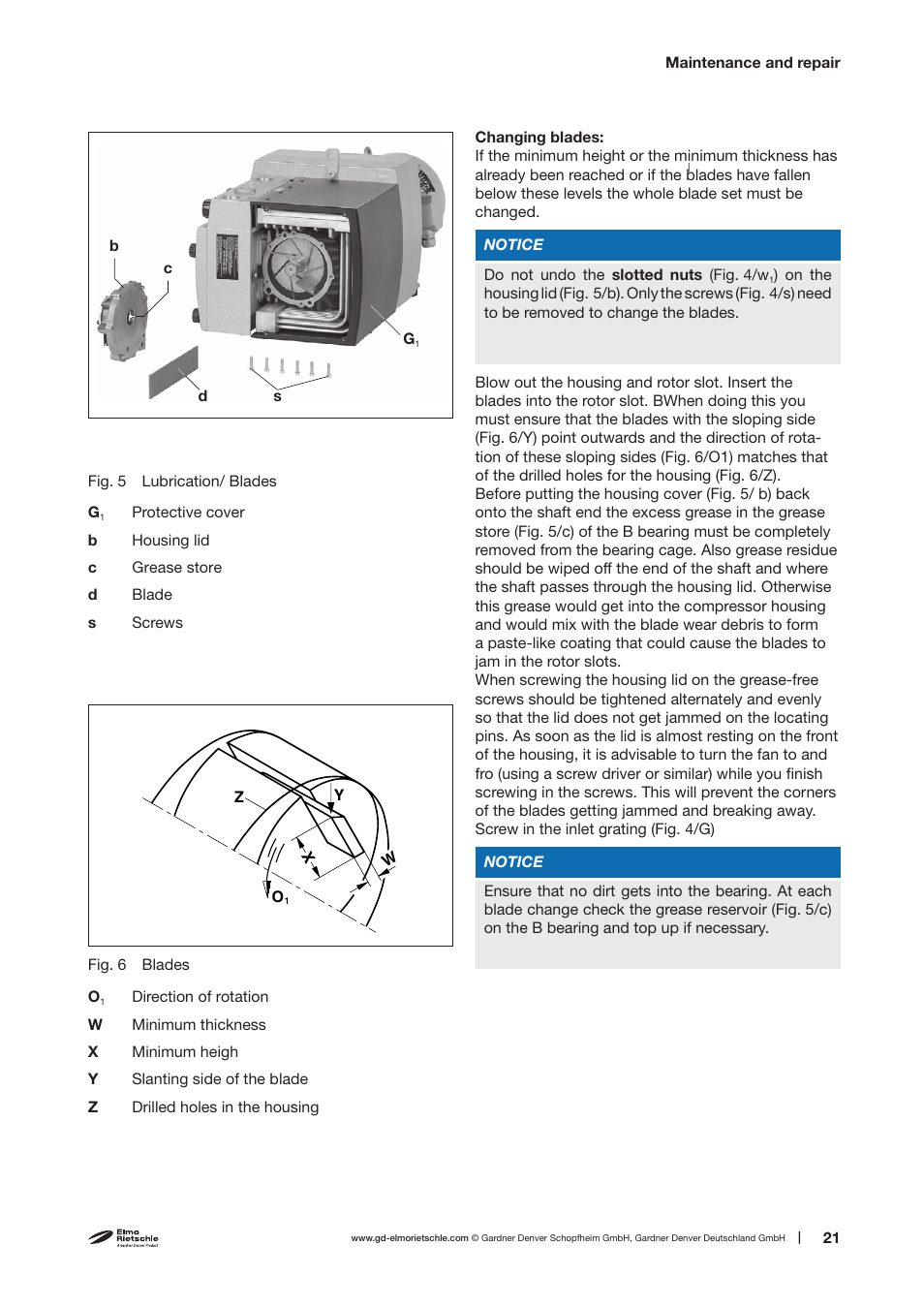 Elmo Rietschle V-KTR 100/140 User Manual | Page 21 / 32 | Original mode