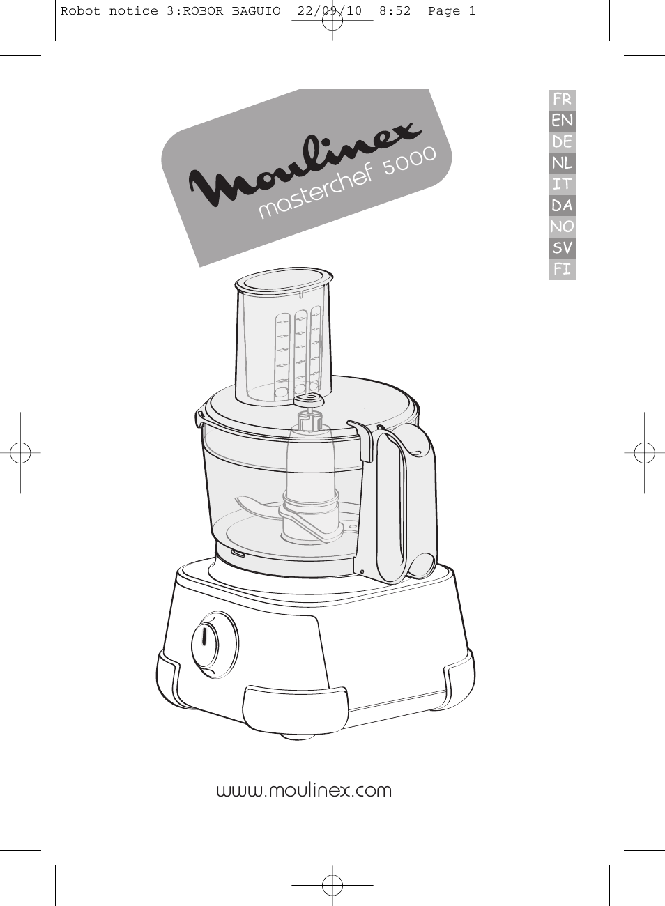 Moulinex MASTERCHEF 5000 FP518G User Manual | 96 pages