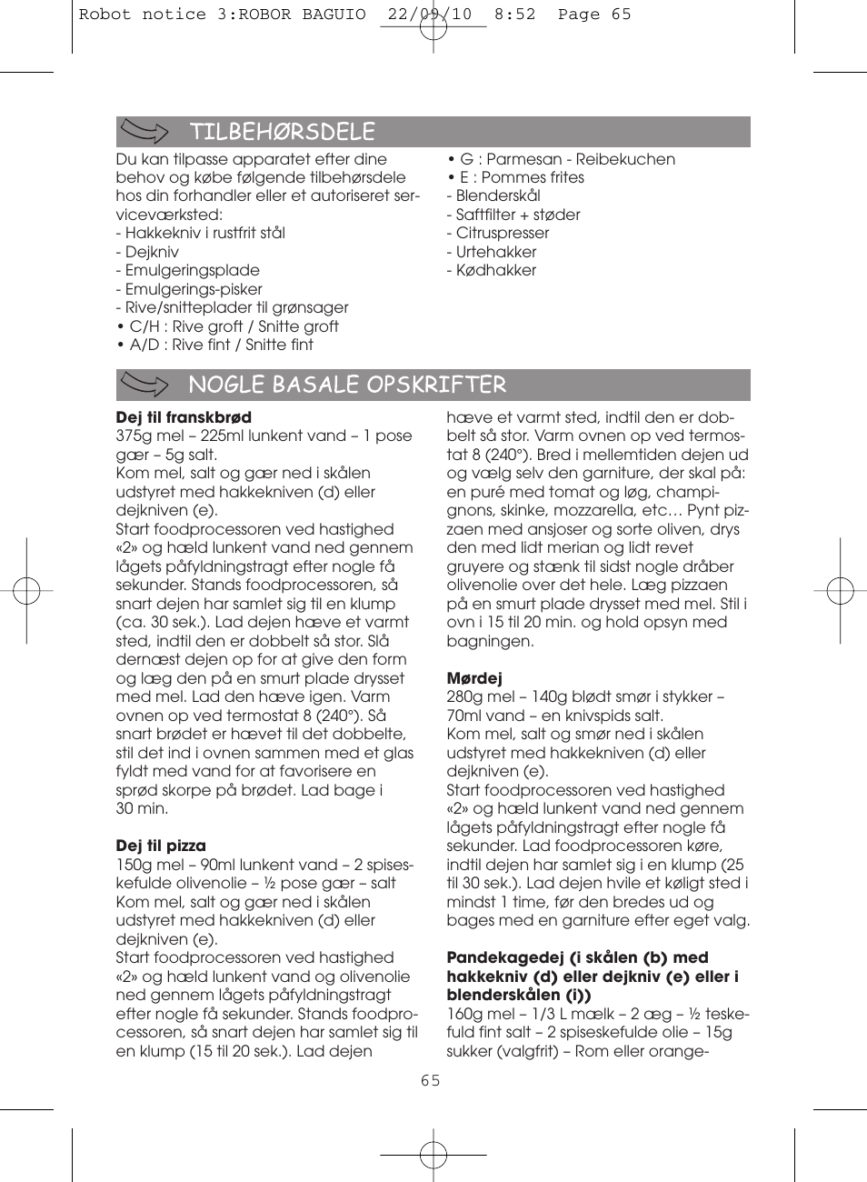 Moulinex MASTERCHEF 5000 FP518G User Manual | Page 65 / 96 | Original mode