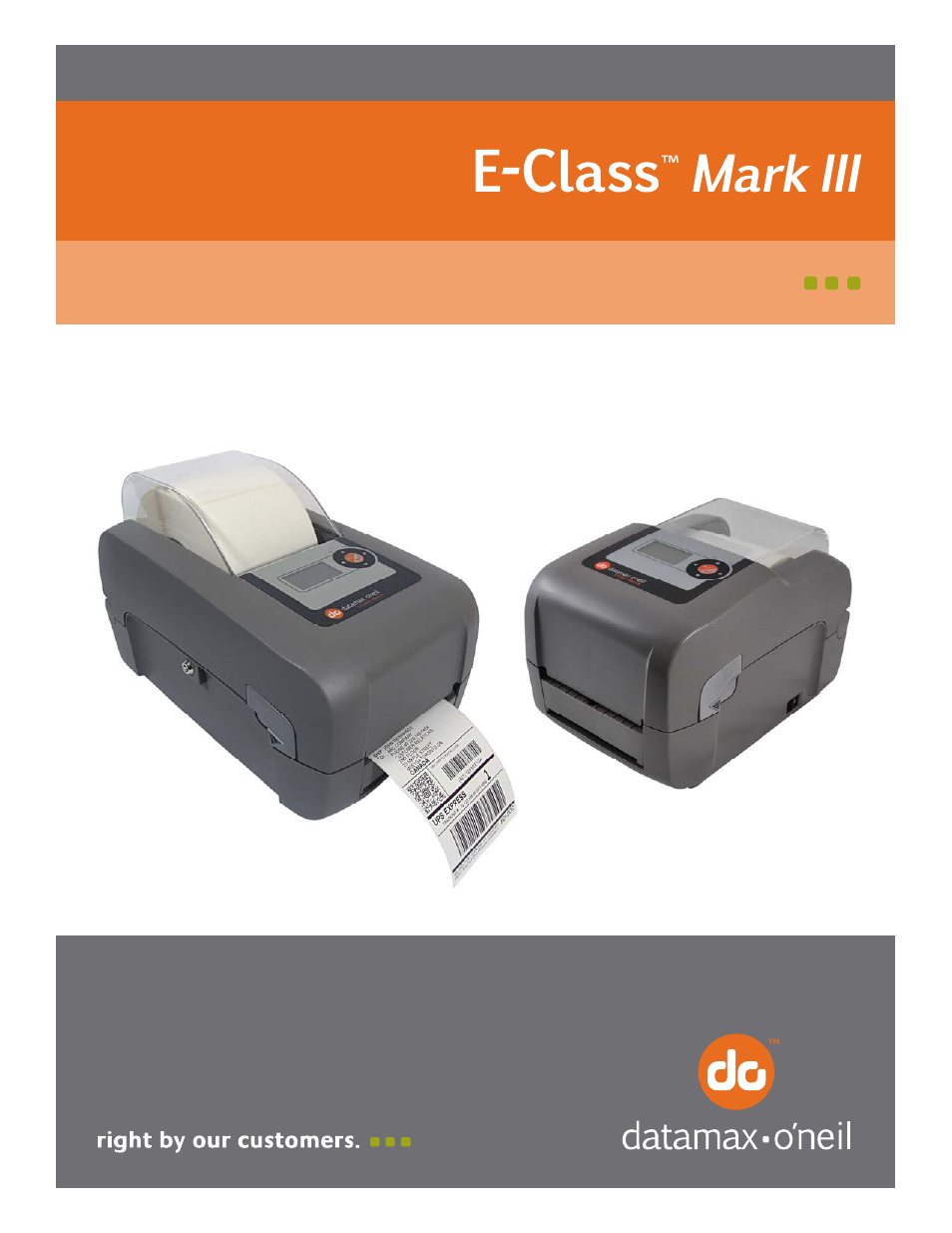 Datamax-O'Neil E-Class Mark III Operator's Manual User Manual | 90 pages