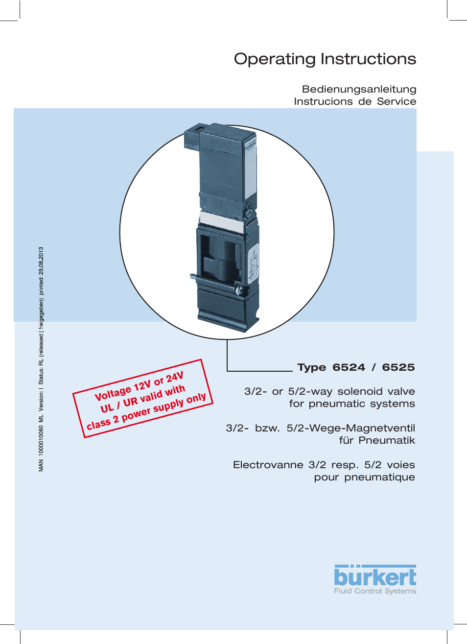 Burkert Type 6525 User Manual | 57 pages | Original mode | Also for