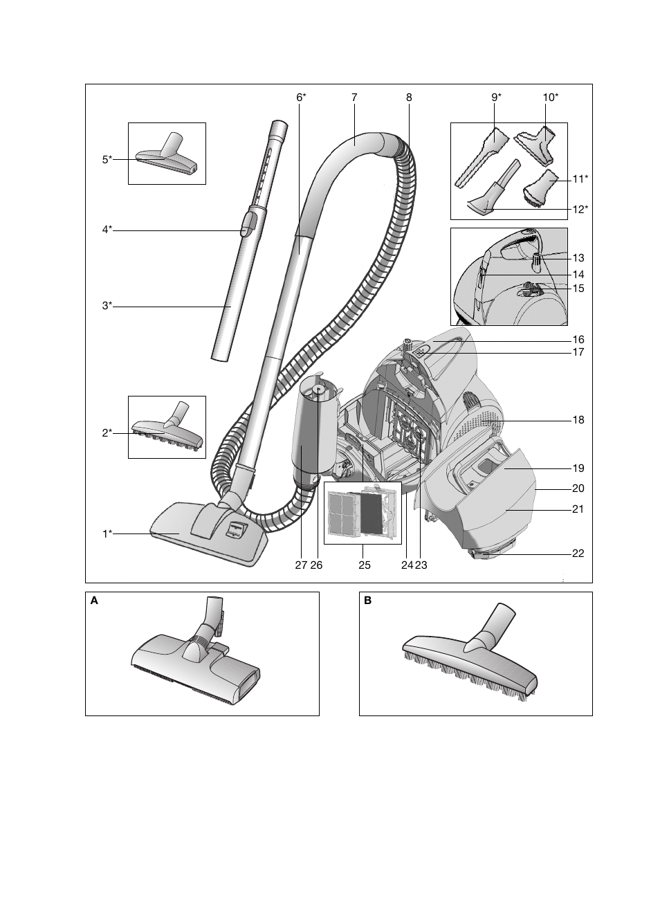Bosch BX12222 Aspiradores sin bolsa BX1 parquet 2200 W EAN 4242002688992  User Manual | Page 137 / 142 | Original mode | Also for: BX12101  Aspiradores sin bolsa BX1 parquet 2100 W EAN 4242002689319
