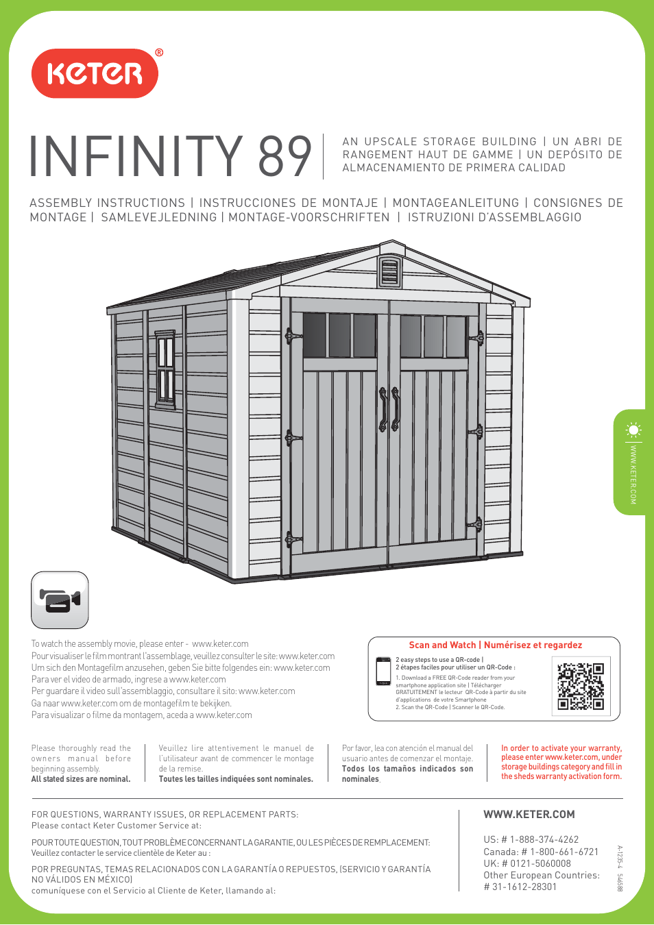 Keter Infinity 8X9 User Manual | 64 pages