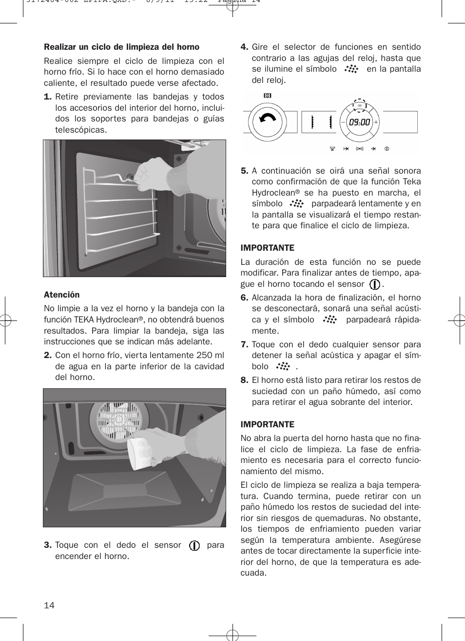Teka Hydroclean HL 870 User Manual | Page 14 / 74