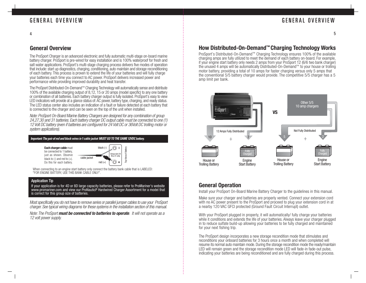 General overview, How distributed-on-demand, Charging technology works |  ProMariner ProSport Gen 3 User Manual | Page 4 / 14