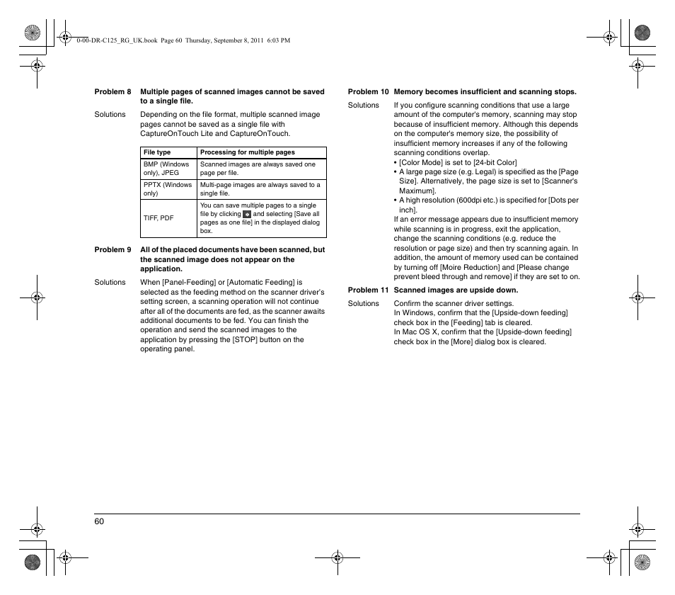 Canon imageFORMULA DR-C125 Document Scanner User Manual | Page 60 / 68