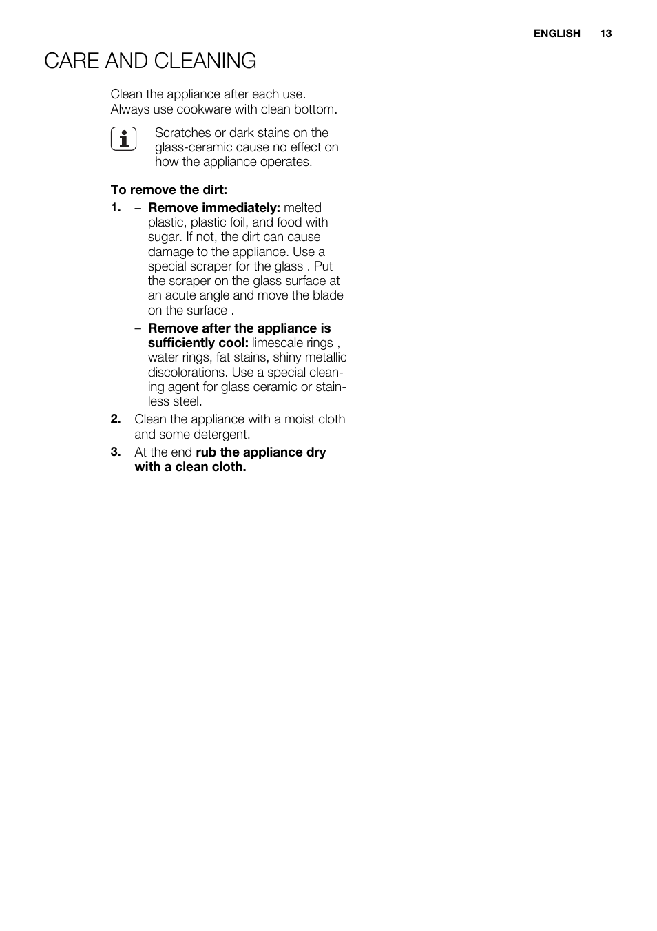 Care and cleaning | Electrolux EHL7640FOK User Manual | Page 13 / 40 |  Original mode