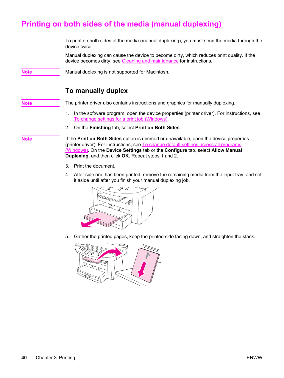 To manually duplex | HP LaserJet 3020 All-in-One Printer User Manual | Page  50 / 182