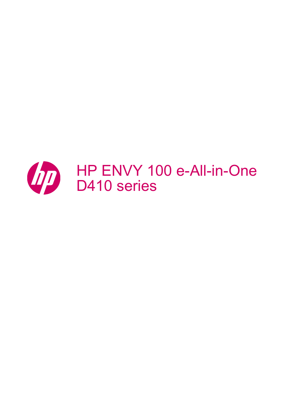 HP ENVY 100 e-All-in-One Printer - D410b User Manual | 64 pages