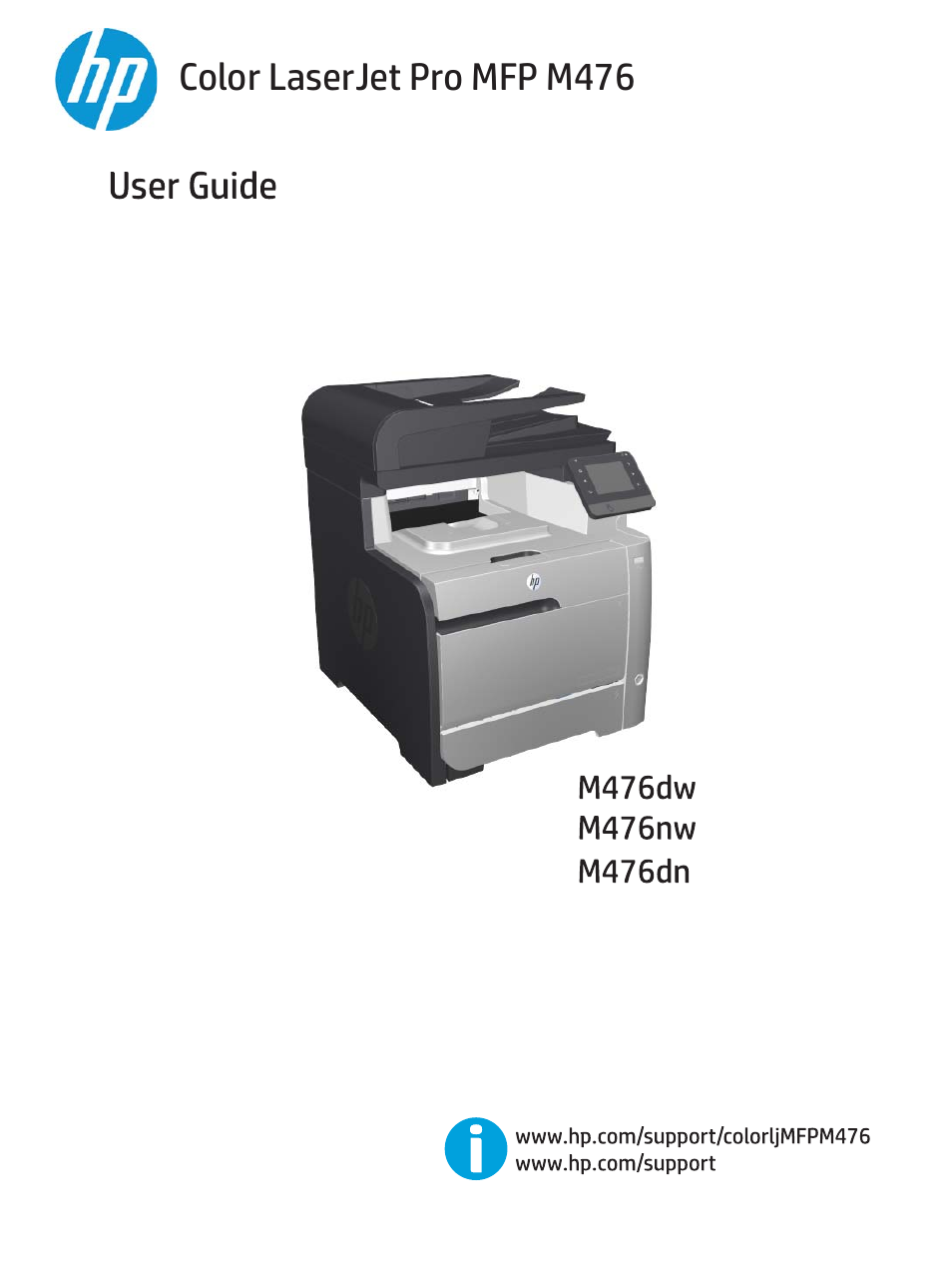 HP Color LaserJet Pro MFP M476 series User Manual | 144 pages