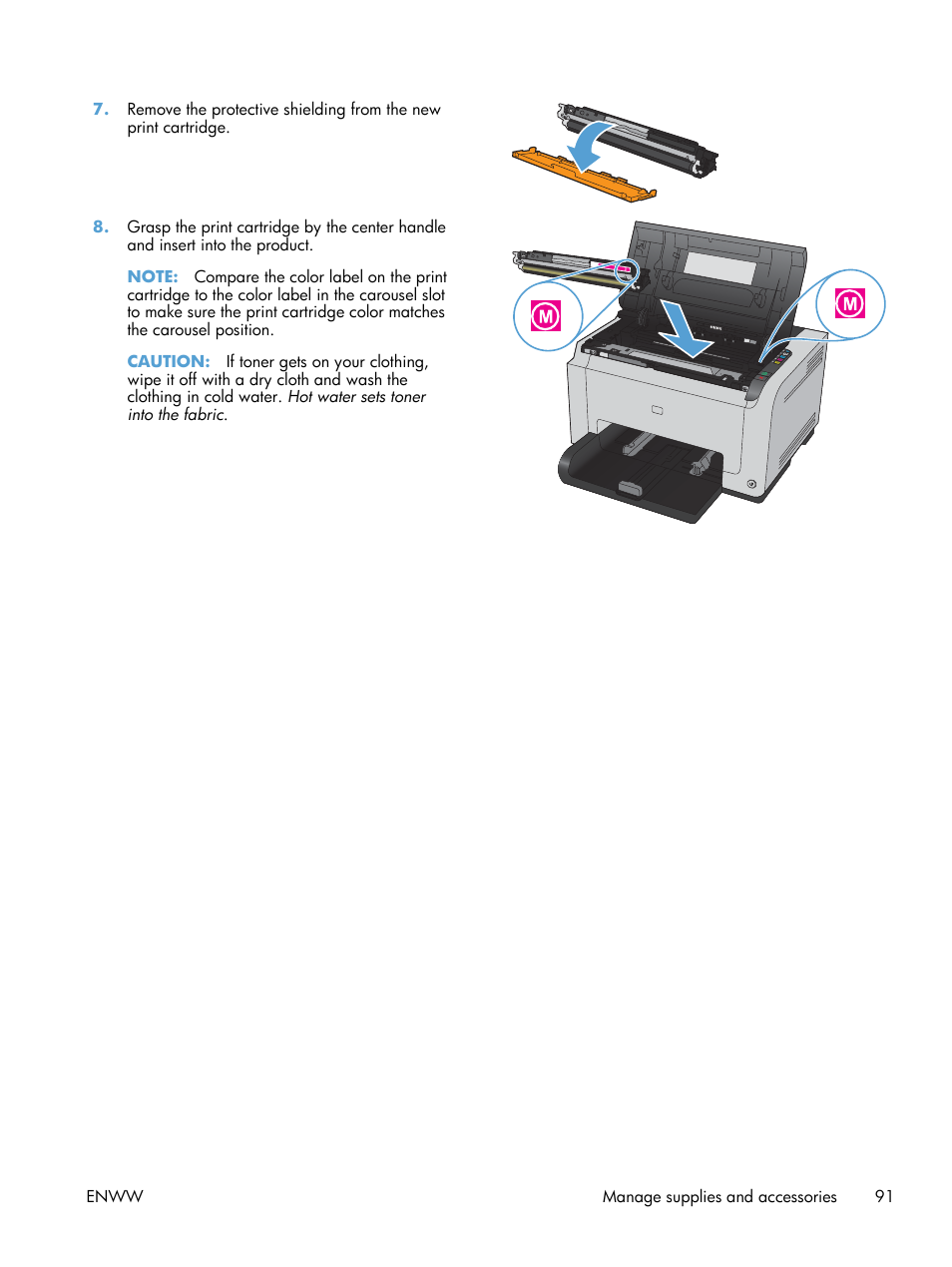 HP LaserJet Pro CP1025nw Color Printer User Manual | Page 103 / 186