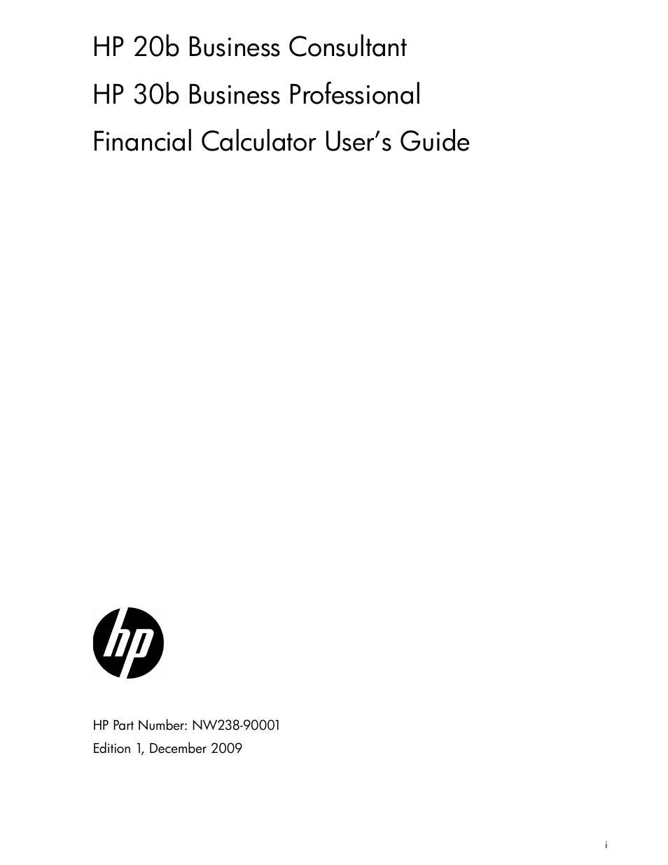 HP 30b Business Professional Calculator User Manual | 114 pages