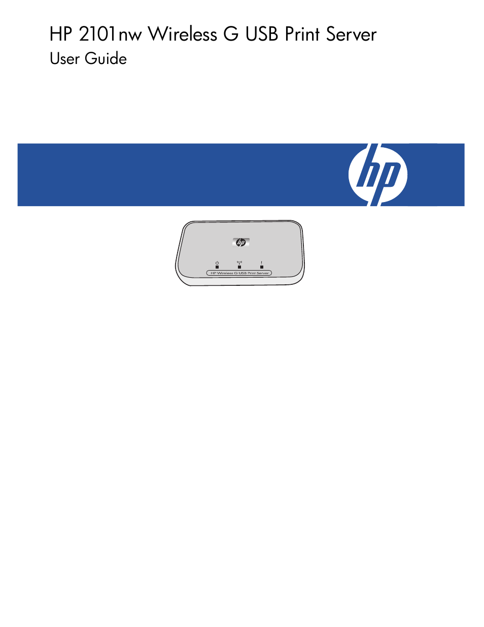 HP 2101nw Wireless G Print Server User Manual | 26 pages