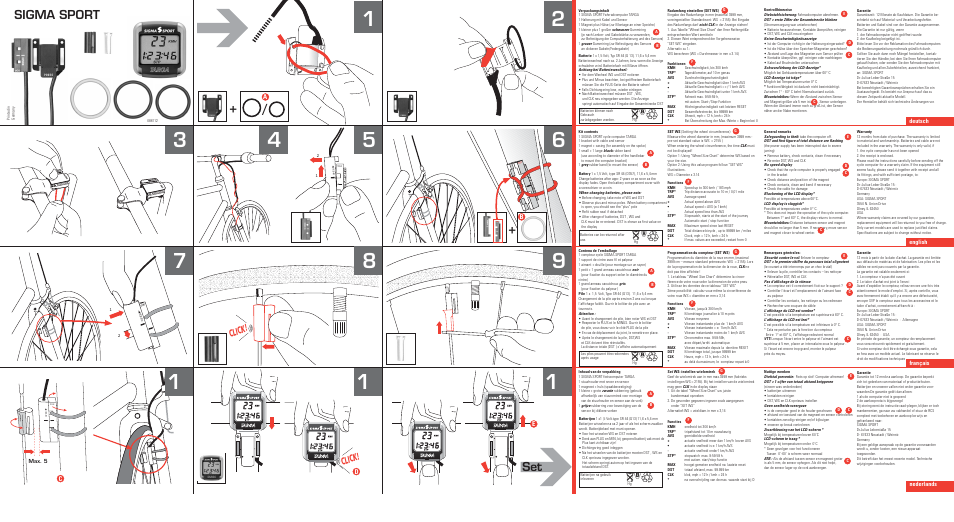 SIGMA Targa User Manual | 3 pages | Original mode