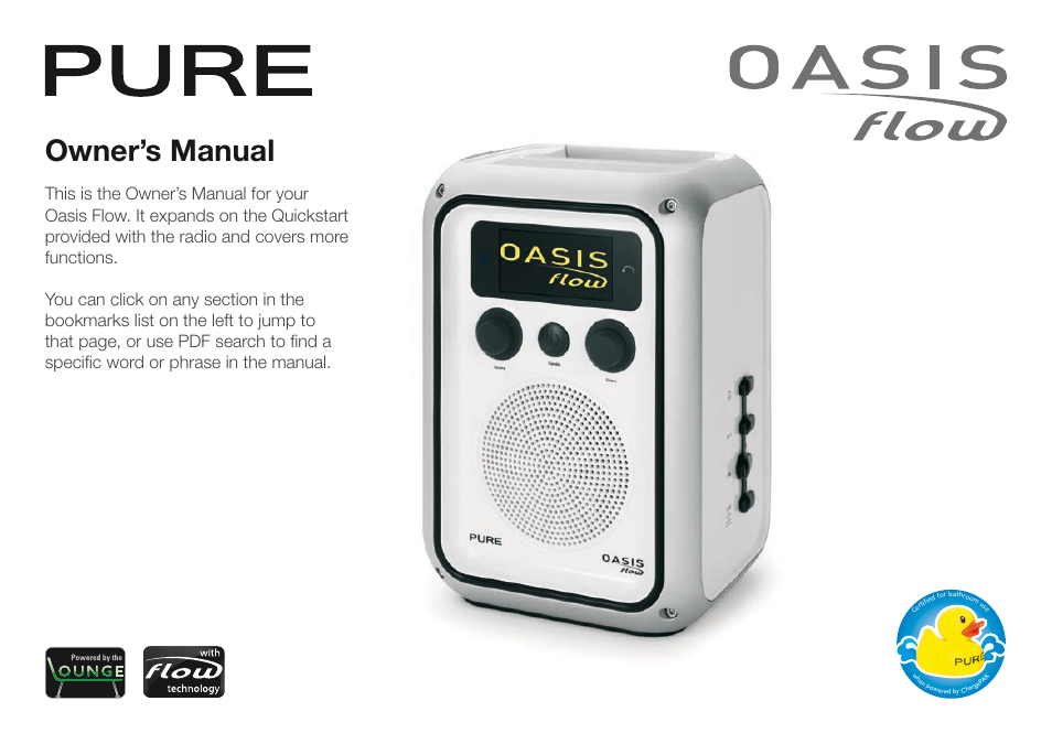 Pure Oasis Flow - User Guide User Manual | 20 pages