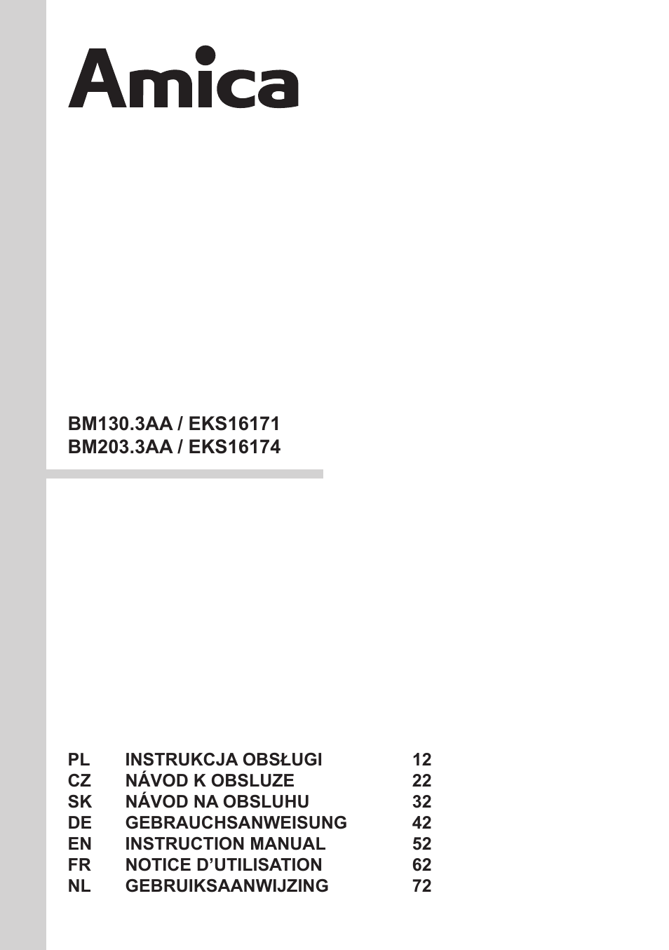 AMICA EKS 16171 DE User Manual | 96 pages