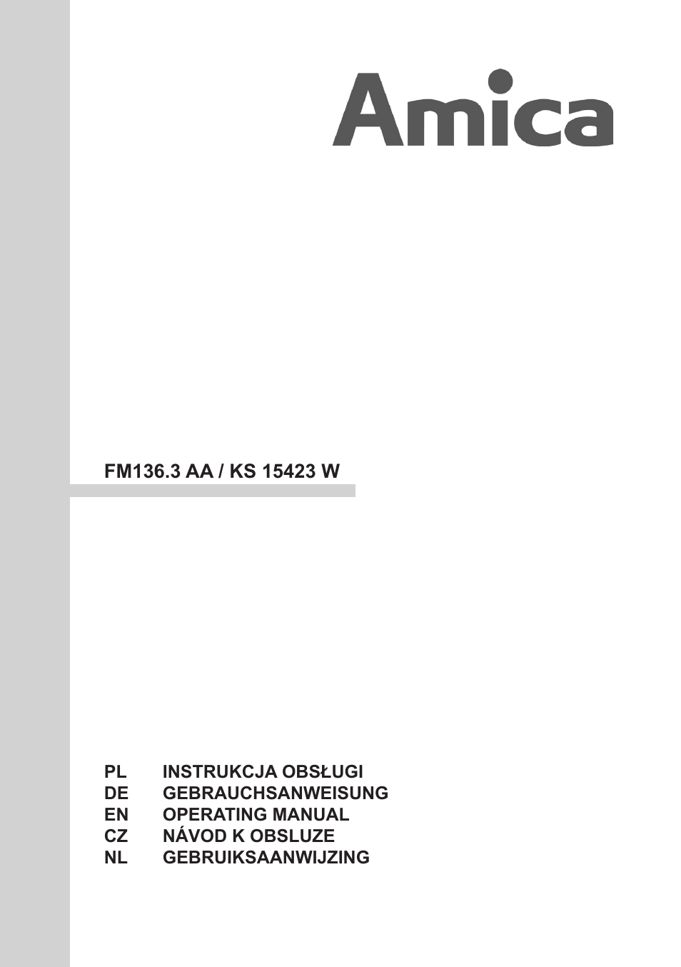 AMICA KS 15423 W DE User Manual | 64 pages