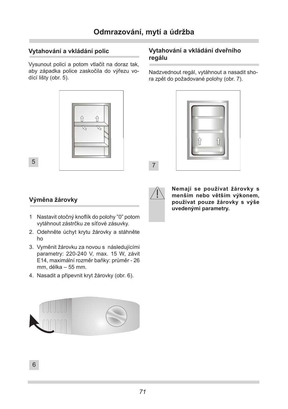 Odmrazování, mytí a údržba | AMICA UVKS 16149 DE User Manual | Page 71 / 156