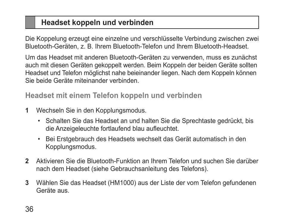 Headset koppeln und verbinden | Samsung BHM1000 User Manual | Page 38 / 158